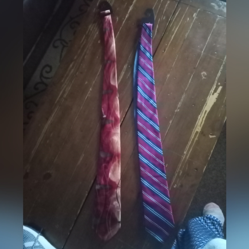 2 100% silk neck ties J. Garcia Seascape 47th edition and Tommy Hilfiger